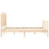 vidaXL Posteľný rám s čelom dvojlôžko masívne drevo