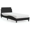 vidaXL Posteľ s matracom čierna 90x200 cm umelá koža