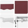 vidaXL Automaticky zaťahovacia markíza burgundská 400x300 cm