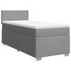 vidaXL Posteľný rám boxsping s matracom bledosivý 80x200 cm látka