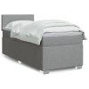 vidaXL Posteľný rám boxsping s matracom bledosivý 80x200 cm látka