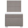 vidaXL Posteľný rám boxspring s matracom sivohnedý 90x190 cm látka