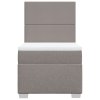 vidaXL Posteľný rám boxspring s matracom sivohnedý 90x190 cm látka