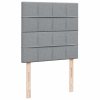 vidaXL Posteľný rám boxsping s matracom bledosivý 90x190 cm látka