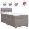 vidaXL Posteľný rám boxspring s matracom sivohnedý 90x190 cm látka