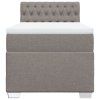 vidaXL Posteľný rám boxspring s matracom sivohnedý 90x190 cm látka