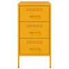vidaXL Nočný stolík horčicovožltý 36x39x68 cm oceľ