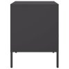vidaXL Nočný stolík čierny 36x39x50,5 cm oceľ