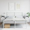 vidaXL Nočné stolíky 2 ks biela 36x39x68 cm oceľ