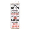 vidaXL Nástenný vešiak na kabáty so 6 háčikmi 120x40 cm MEN LADIES