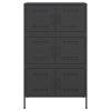 vidaXL Vysoká skrinka čierna 68x39x113 cm oceľ