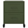vidaXL Nočné stolíky 2 ks olivovozelené 36x39x43,5 cm oceľ