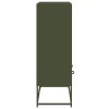 vidaXL Vysoká skrinka olivovozelená 68x39x111,5 cm oceľ
