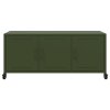 vidaXL TV skrinka olivovozelená 100,5x39x43,5 cm oceľ