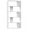 vidaXL Knižnica/deliaca stena, biela 80x24x159 cm, kompozitné drevo
