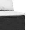 vidaXL Záhradné stredové pohovky s vankúšmi 2 ks čierne polyratan