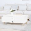 vidaXL Konferenčný stolík biely 90x50x36,5 cm spracované drevo