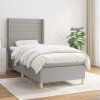 vidaXL Posteľný rám boxsping s matracom bledosivý 80x200 cm látka