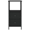 vidaXL Nočný stolík čierny 34x35,5x70 cm spracované drevo