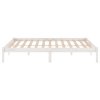 vidaXL Posteľný rám, biely, drevený masív 180x200 cm, Super King