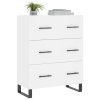 vidaXL Komoda biela 69,5x34x90 cm kompozitné drevo
