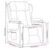 vidaXL Masážne kreslo bledosivé látkové