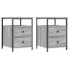 vidaXL Nočné stolíky 2 ks, sivá sonoma 44x45x60 cm, kompozitné drevo