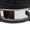 vidaXL 2 v 1 Kamado gril s udiarňou keramika 56 cm čierny