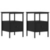 vidaXL Nočné stolíky 2 ks čierne 34x36x50 cm kompozitné drevo
