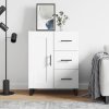 vidaXL Komoda biela 69,5x34x90 cm kompozitné drevo