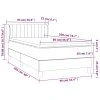 vidaXL Posteľný rám boxspring s matracom modrý 90x200 cm látka