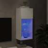 vidaXL TV skrinka s LED svetlami biela 40,5x30x90 cm