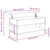 vidaXL Konferenčný stolík dub sonoma 100x50x50 cm kompozit.drevo a kov