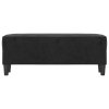 vidaXL Lavička čierna 100x35x41 cm zamat