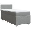 vidaXL Posteľný rám boxsping s matracom bledosivý 90x190 cm látka