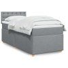 vidaXL Posteľný rám boxsping s matracom bledosivý 80x200 cm látka