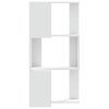vidaXL Rohová knižnica 3 police biela 50x50x102 cm kompozitné drevo