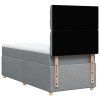 vidaXL Posteľný rám boxsping s matracom bledosivý 80x200 cm látka