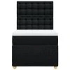vidaXL Posteľný rám boxspring s matracom čierny 80x200 cm látka