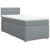 vidaXL Posteľný rám boxsping s matracom bledosivý 80x200 cm látka
