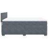 vidaXL Posteľný rám boxspring s matracom tmavosivý 140x190 cm zamat