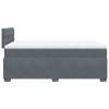vidaXL Posteľný rám boxspring s matracom tmavosivý 90x190 cm zamat