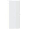 vidaXL Závesná skrinka lesklá biela 35x34x90 cm kompozitné drevo