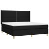 vidaXL Posteľný rám boxspring s matracom čierny 160x200 cm látka