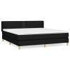 vidaXL Posteľný rám boxspring s matracom čierny 160x200 cm látka