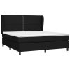 vidaXL Posteľný rám boxspring s matracom čierny 160x200 cm látka
