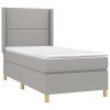 vidaXL Posteľný rám boxsping s matracom bledosivý 90x200 cm látka