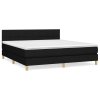 vidaXL Posteľný rám boxspring s matracom čierny 160x200 cm látka