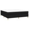 vidaXL Posteľný rám boxspring s matracom čierny 160x200 cm látka