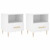vidaXL Nočné stolíky 2 ks biele 40x35x47,5 cm kompozitné drevo